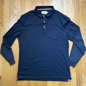 The Normal Brand - Long Sleeve Blue Polo - Puremeso Weekend Polo